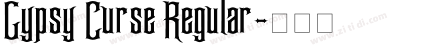 Gypsy Curse Regular字体转换